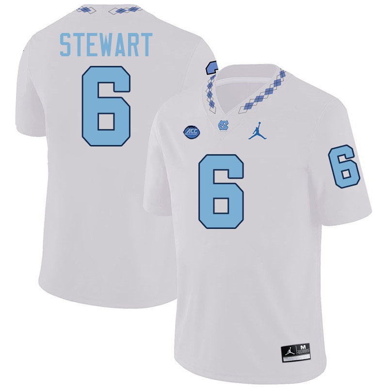 M.J. Stewart UNC Jerseys,North Carolina Tar Heels #6 M.J. Stewart Football Jerseys-White